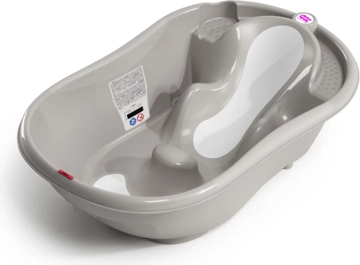 OK Baby cadă de baie evolutivă antiderapantă Onda Evolution gri 0–12 luni