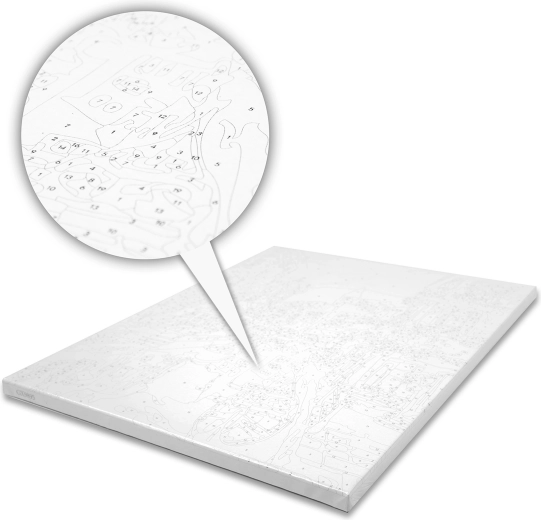 Pânză pretipărită cu numere pentru ghidare ușoară