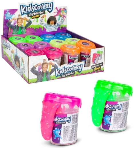 Kidscovery set pentru prepararea slime-ului – 6 culori (12 buc. în cutie)