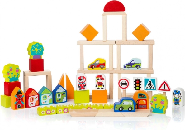 CUBIKA Transport în oraș set de construcție din lemn