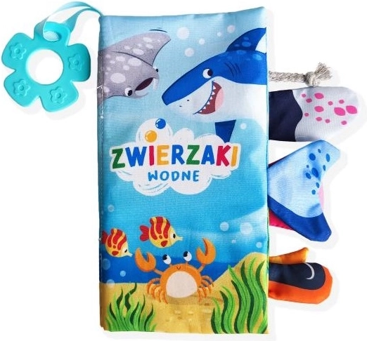 Cărticică senzorială din material textil Animale acvatice