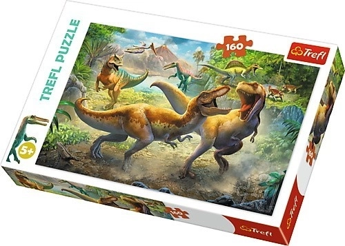 Puzzle 160 piese – tiranozauri în luptă Trefl