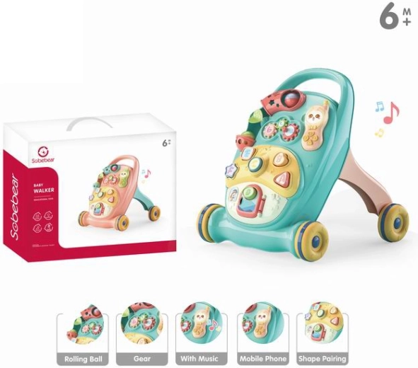 Antepremergător educativ împingător, 2 culori