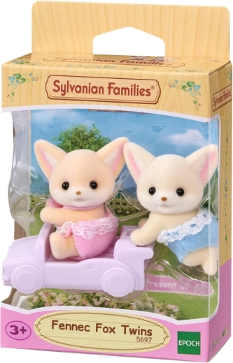 Sylvanian Families gemeni de vulpi deșertici cu cărucior
