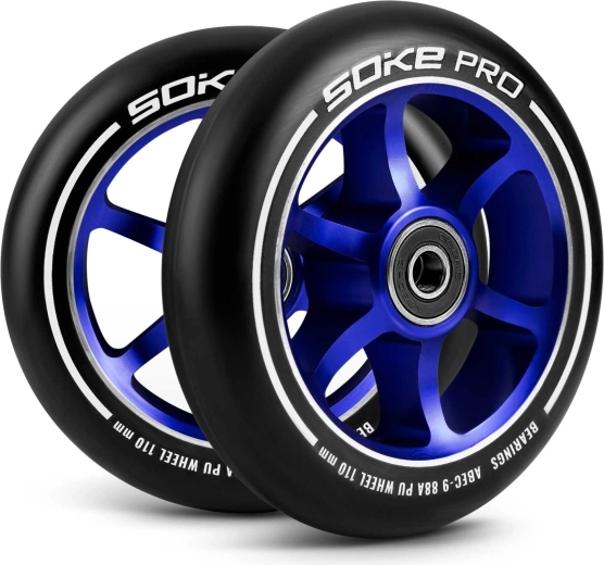 Roți pentru trotinetă Soke 110 mm albastre (2 buc.)