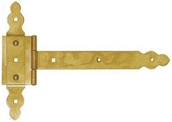 Balama ornamentală pentru poartă 250 × 215 × 35 mm, oțel zincat galben