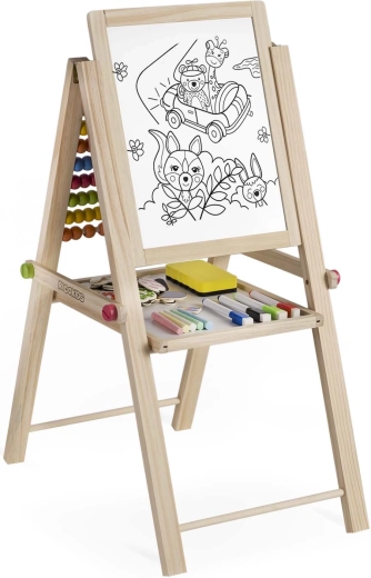 Suprafață dublă de desen: cretă și marker magnetic