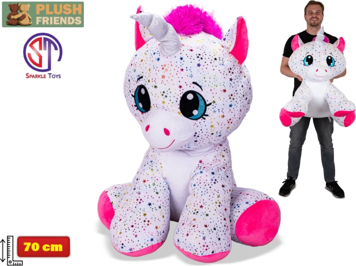 Unicorn uriaș de pluș așezat Star Sparkle 70 cm