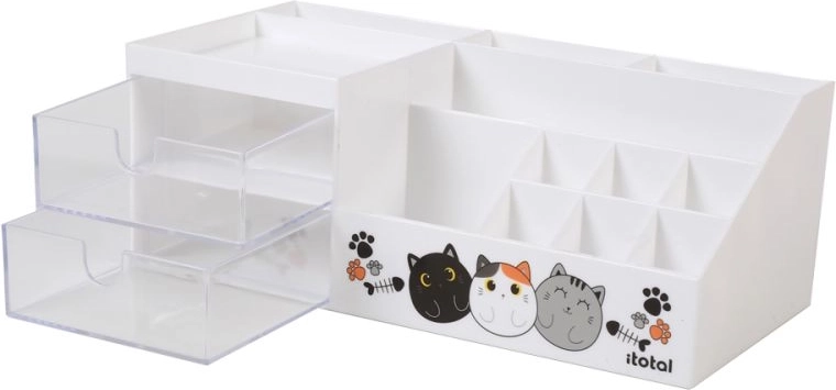 Organizator de birou cu pisicuță