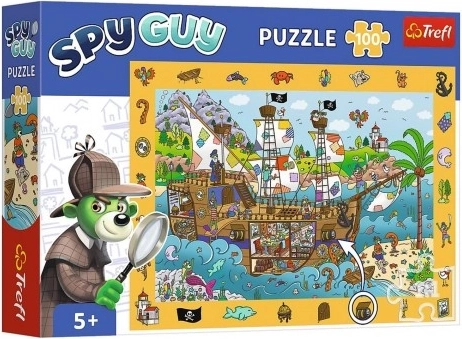 Puzzle de observație SPY GUY – corabie de pirați, 100 piese