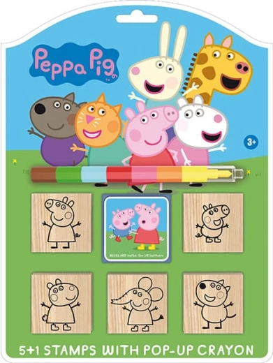 Set de ștampile Peppa Pig cu creion cerat