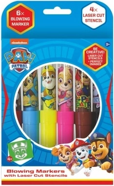 Carioci de suflat cu șabloane Paw Patrol, 6 buc., cutie 12 × 19 cm
