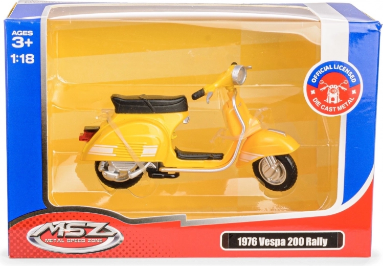 Model metalic scooter Vespa 200 Rally 1976 1:18 galben