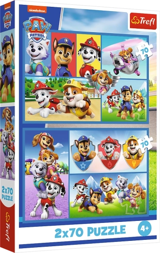 Puzzle Regulamente Patrula Cățeilor 2în1 2x70 piese