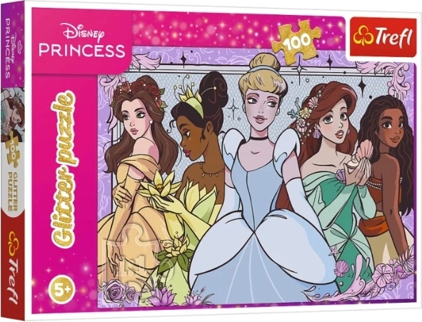 Puzzle pentru copii 100 de piese cu efect sclipitor glitter – Brokatowe marzenia - 1 bucată