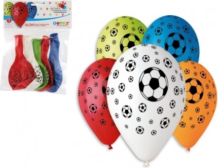 Baloane gonflabile cu tematică fotbal, 30 cm, 5 buc