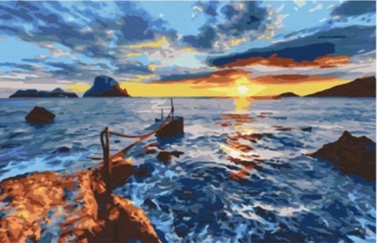 NORIMPEX Pictură pe numere Marea 40 × 50 cm