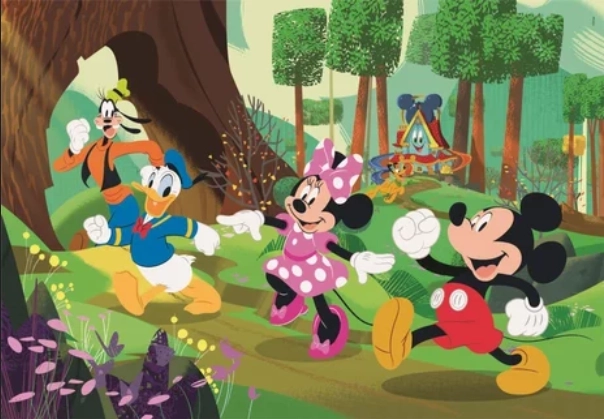 Puzzle maxi 104 piese Disney Mickey și prietenii