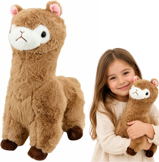 Alpaca de pluș bej 38 cm