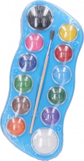 Acuarele - set 12 culori + pensulă