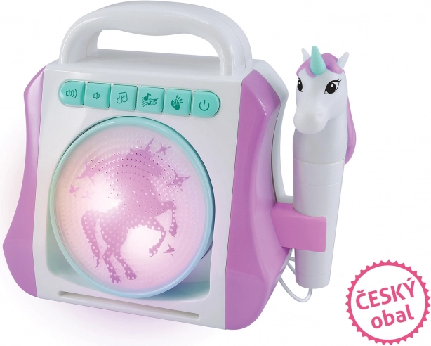 Box karaoke cu microfon - unicorn
