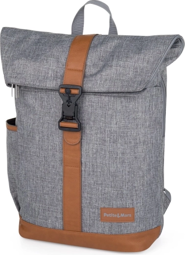 Petite&Mars rucsac de înfășat pentru cărucior Jackob ultimate grey