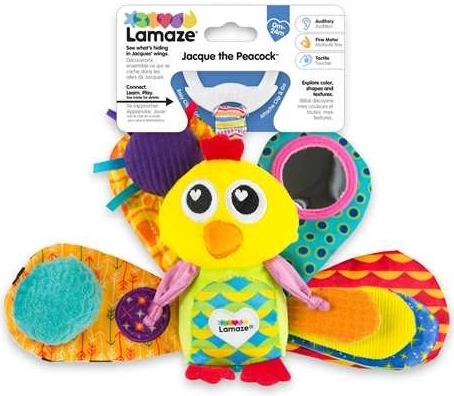 Păunul Emil de la Lamaze pentru căruciorul bebelușului
