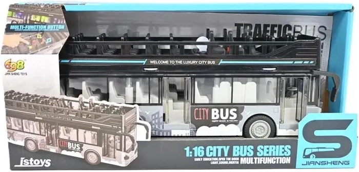 Autobuz urban supraetajat cu lumini și sunete