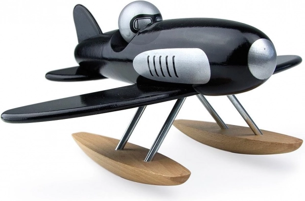 Hidroavion de lemn Vilac negru
