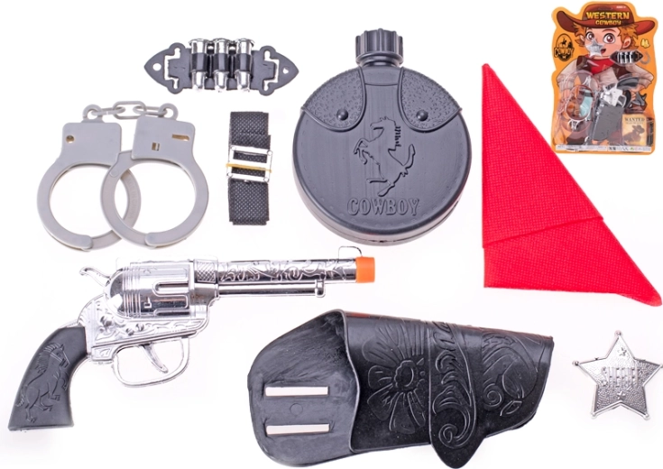 Set western – colț 17 cm cu accesorii pentru micii cowboy