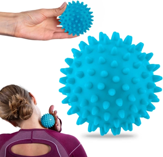 Mingea de masaj și fitness 7,5 cm – albastră
