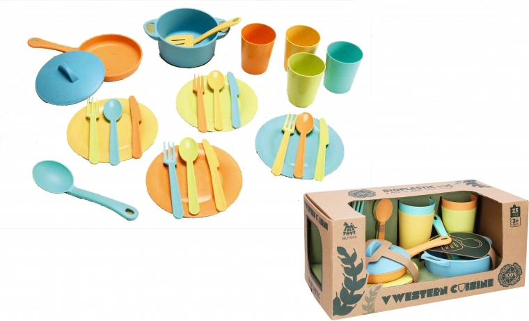 Veselă de bucătărie din bioplastic pentru copii