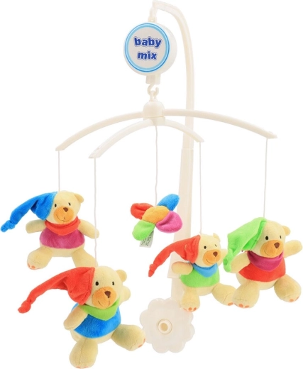 Carusel pentru pătuț Baby Mix ursuleți cu căciulițe