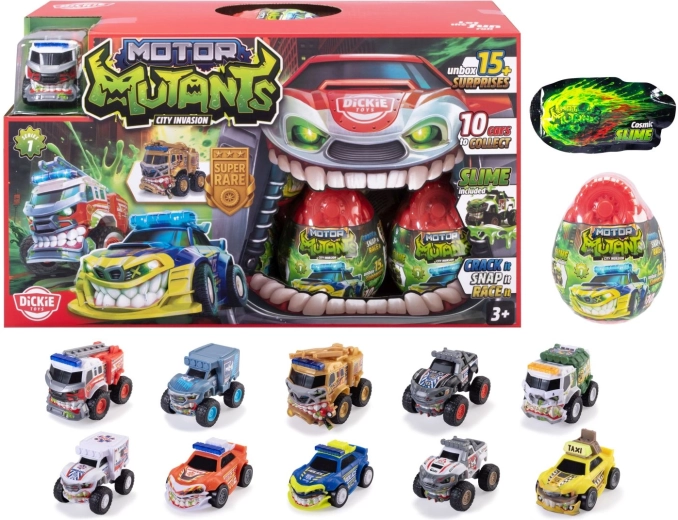 Ou surpriză cu vehicul MONSTER Motor Mutants Dickie - 1 bucată