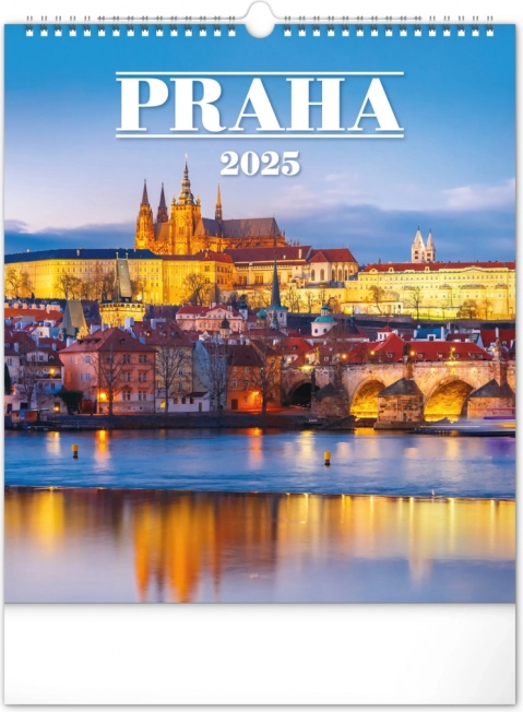 Calendar de perete Praga 2025, 30 × 34 cm