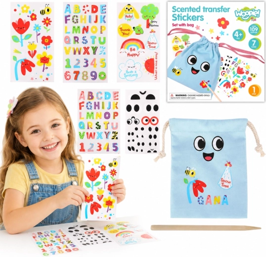 Set creativ Woopie Art&Fun pentru decorarea unei gentuțe cu autocolante