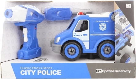 Mașină de poliție cu șuruburi, cu telecomandă