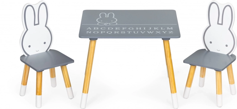 Set masă și două scaune pentru copii, set mobilier Ecotoys