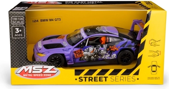 Model de curse MSZ BMW M4 GT3 la scara 1:24