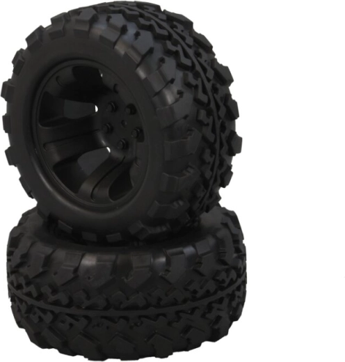 Roți cu jante pentru modelul RC Tiger 1:10, negre