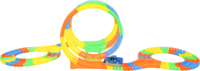 Pistă luminoasă și mașinuță cu LED