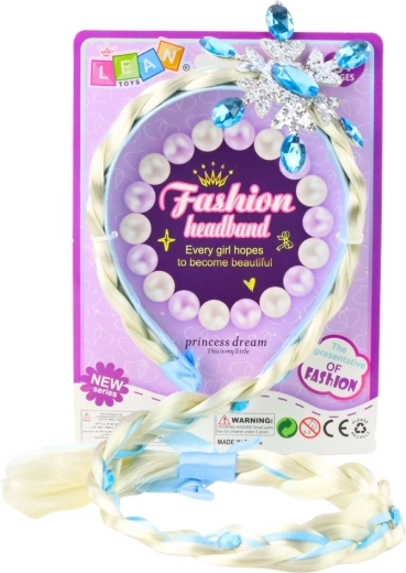 Codiță lungă cu panglică albastră