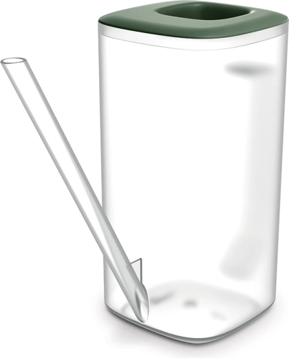 Stropitoare TUBI 1,6 l – transparentă, elemente verde închis