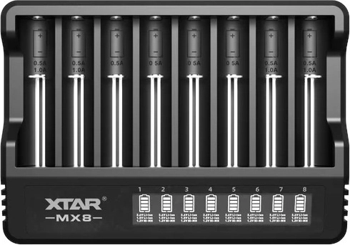 XTAR MX8 încărcător pentru acumulatori Li-ion și Ni-MH