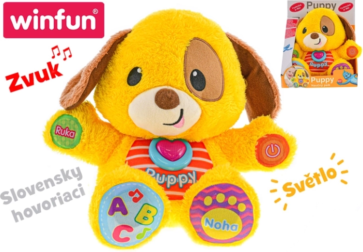Cățeluș științific vorbitor Puppy cu lumină și sunet 33 cm