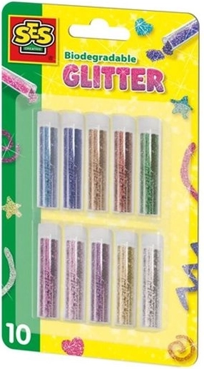 Sclipici biodegradabil SES – set de 10 culori