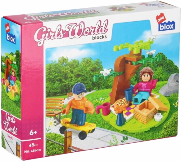 Set de construit picnic pentru fete cu figurine