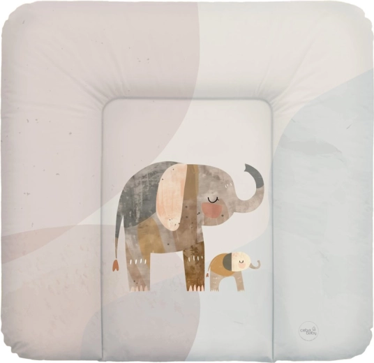 Ceba Baby saltea moale de înfășat pentru comodă Basic Elephant Family 75 × 72 cm