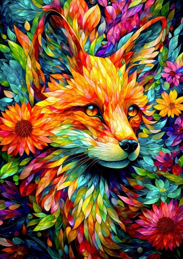 Enjoy puzzle vulpe florală 1000 de piese