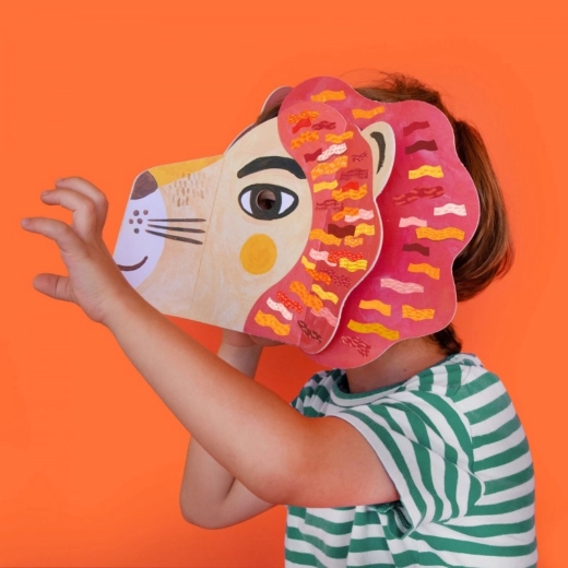Londji mască cu autocolante Be Wild! Lion